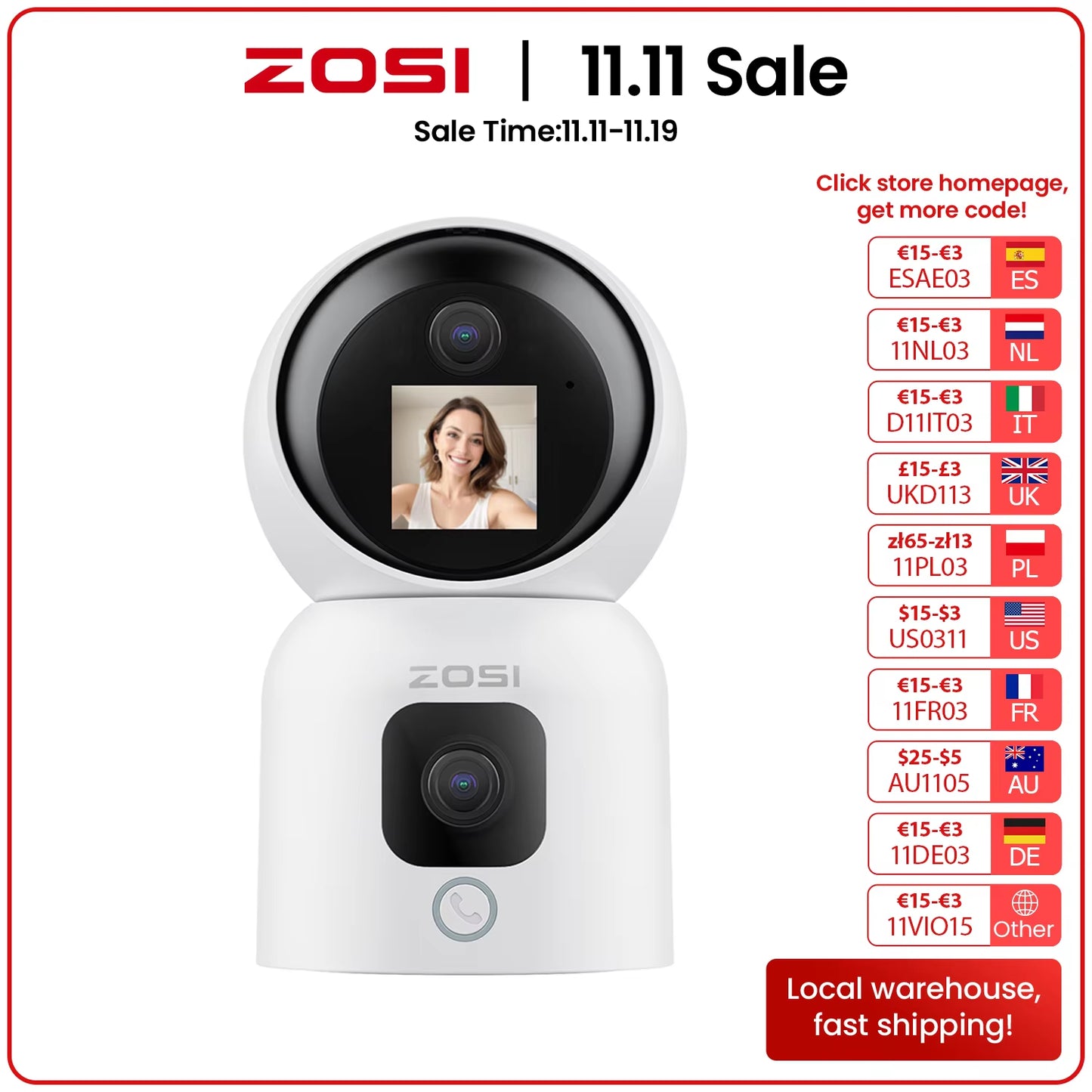 360° Smart Home Security Camera PTZ Auto Tracking Baby Monitor AI Panoramic HD Night Vision Indoor Wifi Surveillance Camera