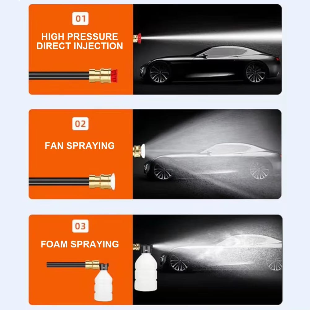 High Pressure Car Washer 30Bar Wireless Car Wash Machine 4000Mah Rechargeable Car Wash Machine for Garden Watering Home Cleaning