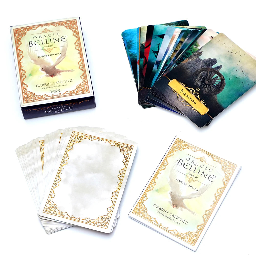 Oracle Belline Revisite Deck of Oracle Cards for Divination and Spiritual Guidance Featuring Elegant Artwork and Illustrated By
