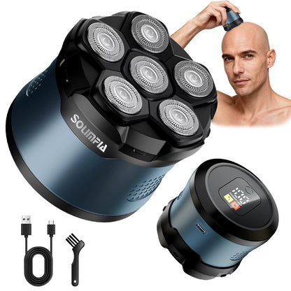 Solimpia 6D Magnetic Electric Razor for Men - High-Speed Hypoallergenic Head Shaver for Effortless Bald Shaving
