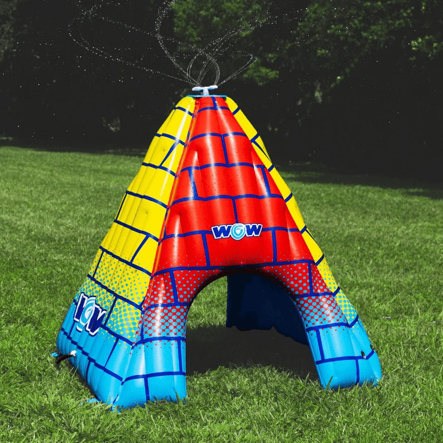 WOW Watersports 5.5Ft Rainbow Pyramid Backyard Sprinkler