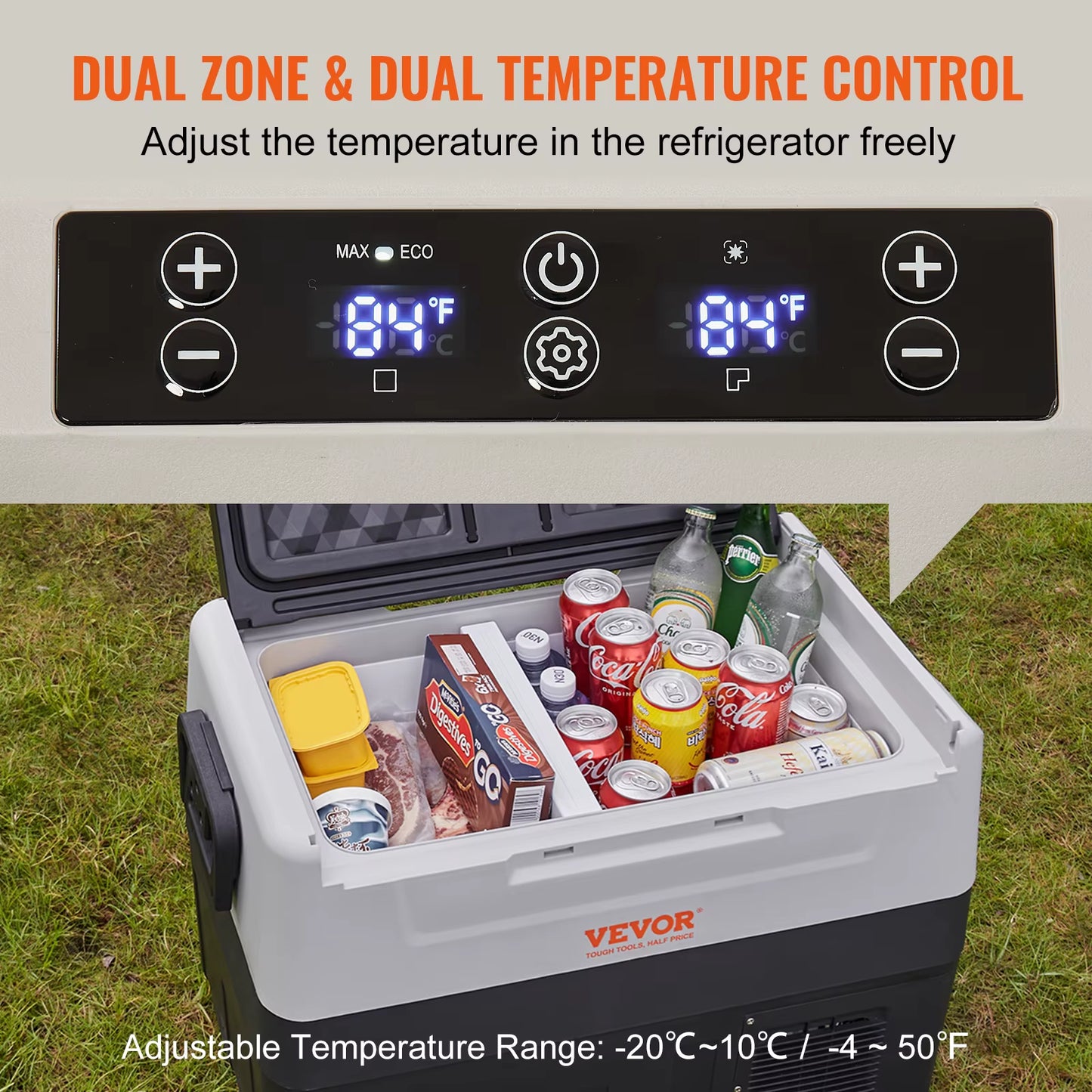 Succebuy 35L 45L 55L Car Refrigerator Mini Fridge Freezer Portable Compressor Cooler Ice Box Keep Cool for Camping Travelling