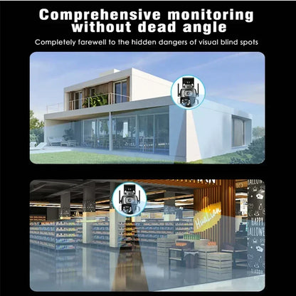 4K 8MP WIFI Security Camera with TUYA APP, Dual Screen, AI Auto - Tracking Smart Life for CCTV Video Camera