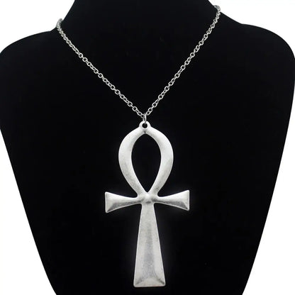 Vintage Egyptian Life Big Ankh Cross Pendant Long Chain Choker Necklace Jewelry Fashion Unisex Accessories Dropshipping