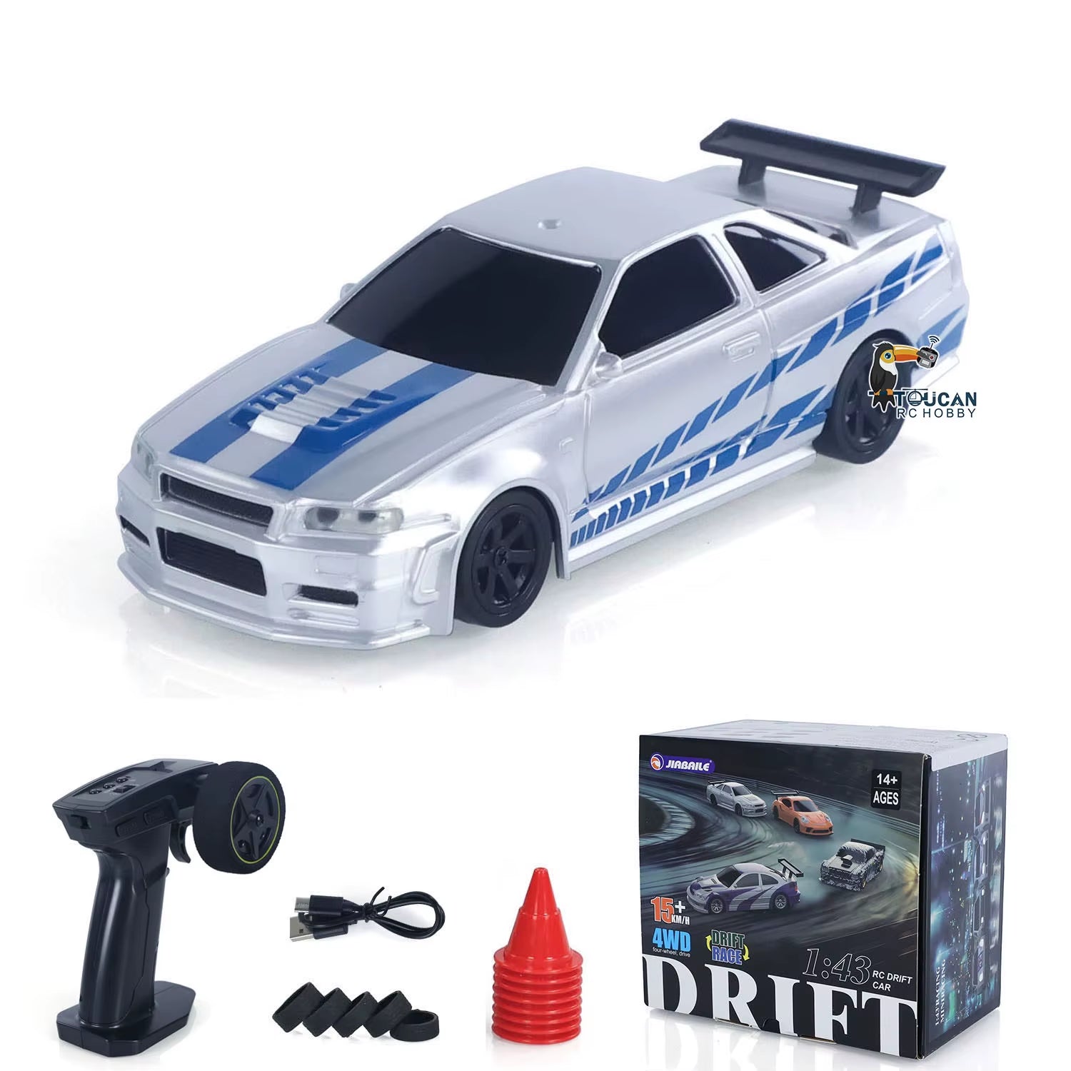US Stock RC Drift Car 1/43 RTR Race 4WD Gyro Four-Wheel Drive Radio Control High Speed Model 2.4G Racing Drifting Cars Toy Model