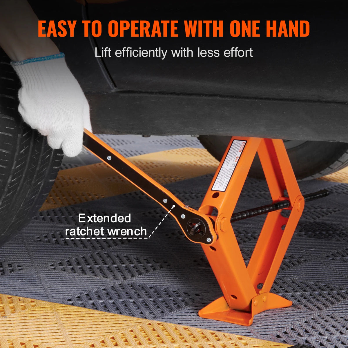 Succebuy 2.5 Ton Scissor Jack with 3.7"-17.1" Lifting Range - Portable Tire Lift for Cars, Trucks, and SUVs