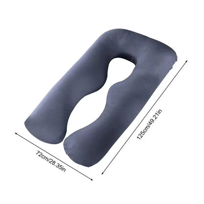 Maternity Support Pillow 130×70 cm - Pregnancy and Breastfeeding Nursing Cushion