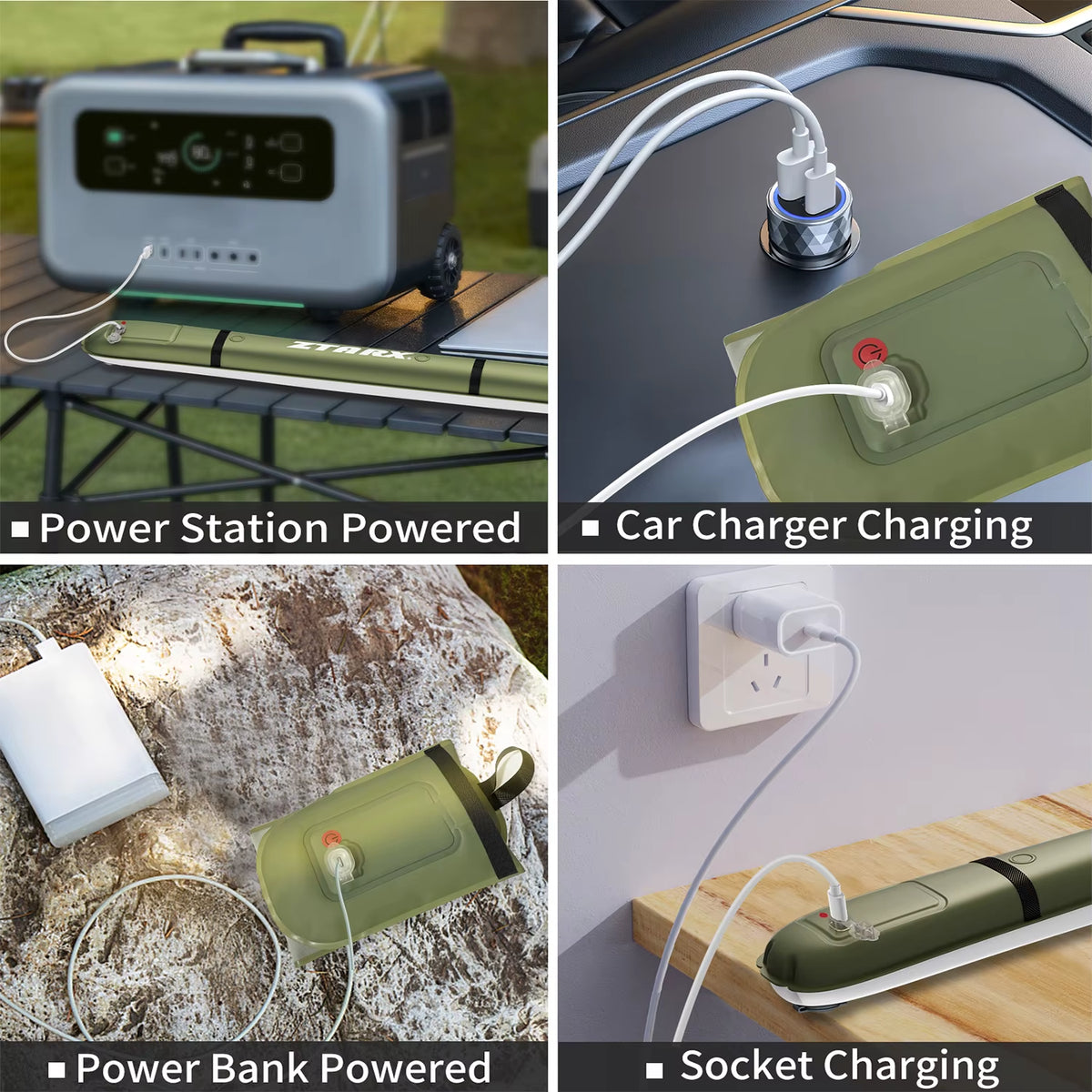 SELORSS Rechargeable Waterproof 2000mAh Portable Camping Spotlight and Tent Lamp for Outdoor Work and Repair Lighting