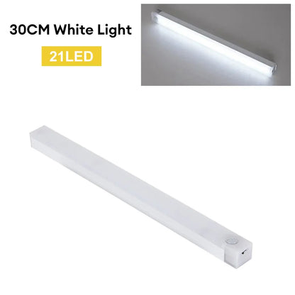 Wireless LED Motion Sensor Night Light - Rechargeable Type C Cabinet and Wardrobe Lamp for Staircase and Kitchen Backlighting