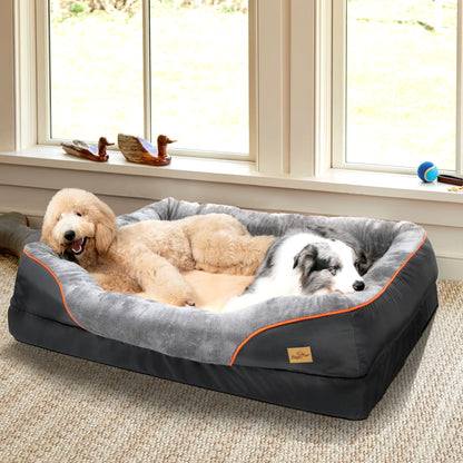 Large Dog Bed Soft Comfortable anti Allergy Warm Fleece Removable Washable Cover Pet Bed Waterproof