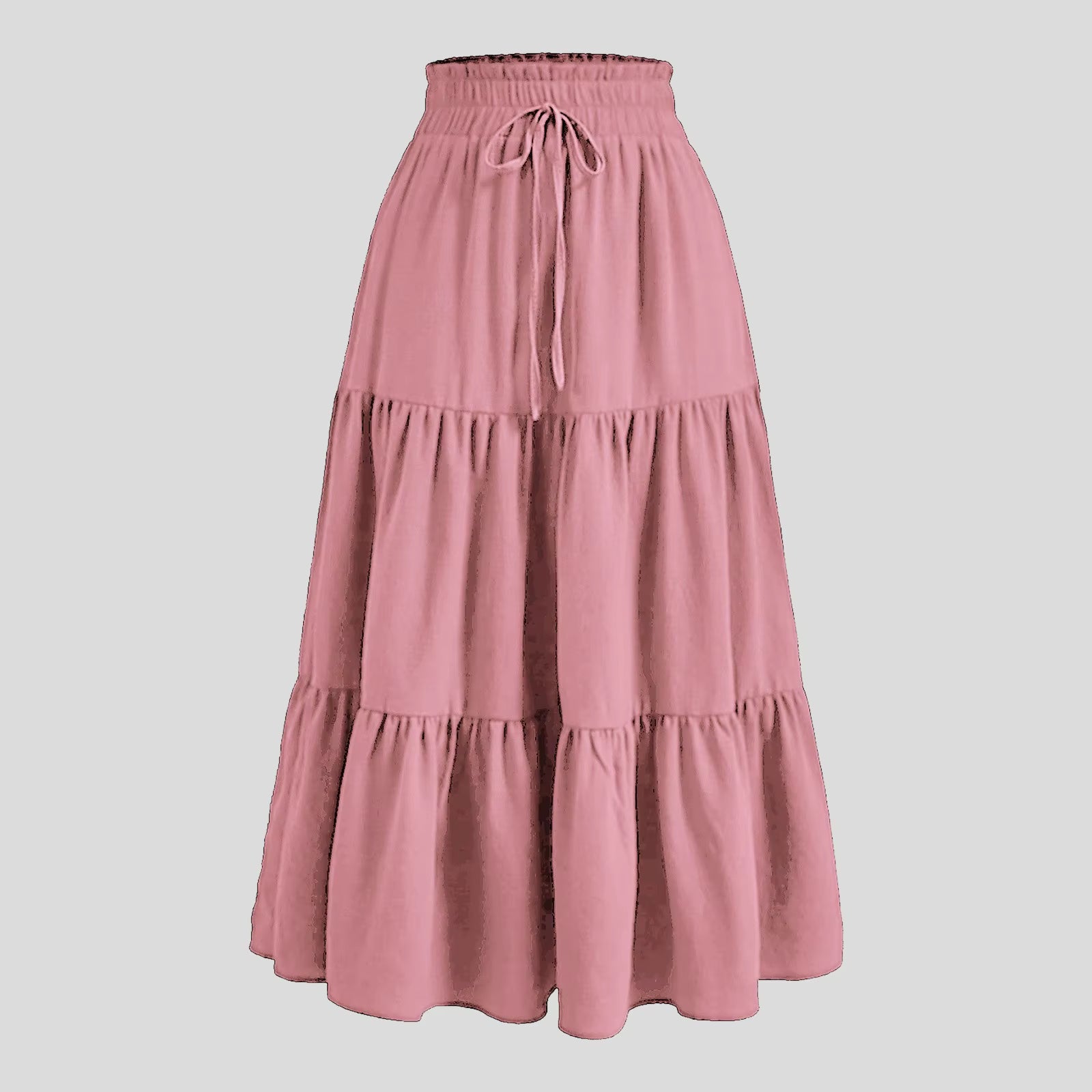 Women'S Boho Floral Print Skirt Vintage High Waist Maxi Skirts Summer Casual Loose Beach Skirt Elegant Ladies Flowy Ruffle Skirt