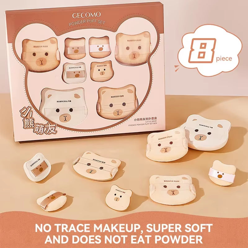 Dual-Use Soft Marshmallow Air Cushion Sponge Powder Puff for Liquid Foundation and Daily Cosmetic Application