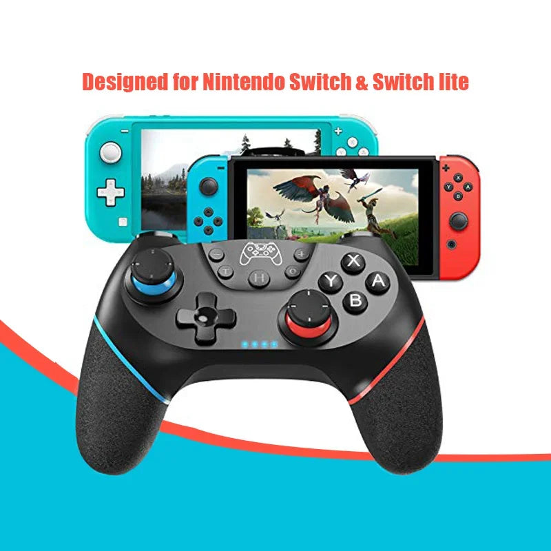 Wireless Controller Compatible-Nintendo Switch Adjustable Turbo with 6-Axis Vibration Gamepad for PC/NS Lite Console