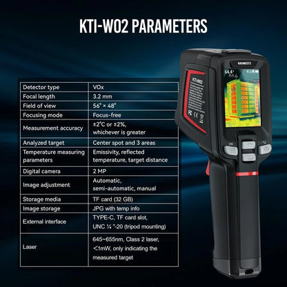 Thermal Imaging Camera 256X192 Resolution IP68 Waterproof 4 Image Modes 6 Color Palettes 16 Hour Battery 32G Memory