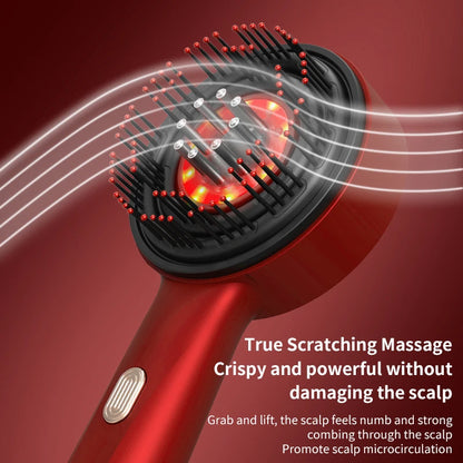 Electric Vibration Massage Comb with Red Light Therapy for Hair Growth and Scalp Care, Anti-Hair Loss Liquid Oil Applicator