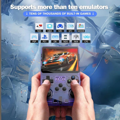 R36S Classic Retro Game Console with ARKOS System Video Games Single Card Portable Hand-Held Gaming Console Kids Gift 3.5 Inch