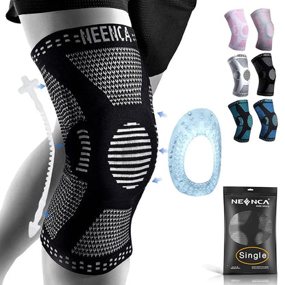 Copper Knee Brace Knee Support with Patella Gel Pad &Side Stabilizers for Knee Pain Sport Arthritis ACL Joint Pain Relief