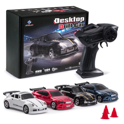 1:64 4WD RC Drift Car 2.4G High Speed Remote Control Racing Mini Car Full Proportions Desk Competition Toy Boy Ideal Gift