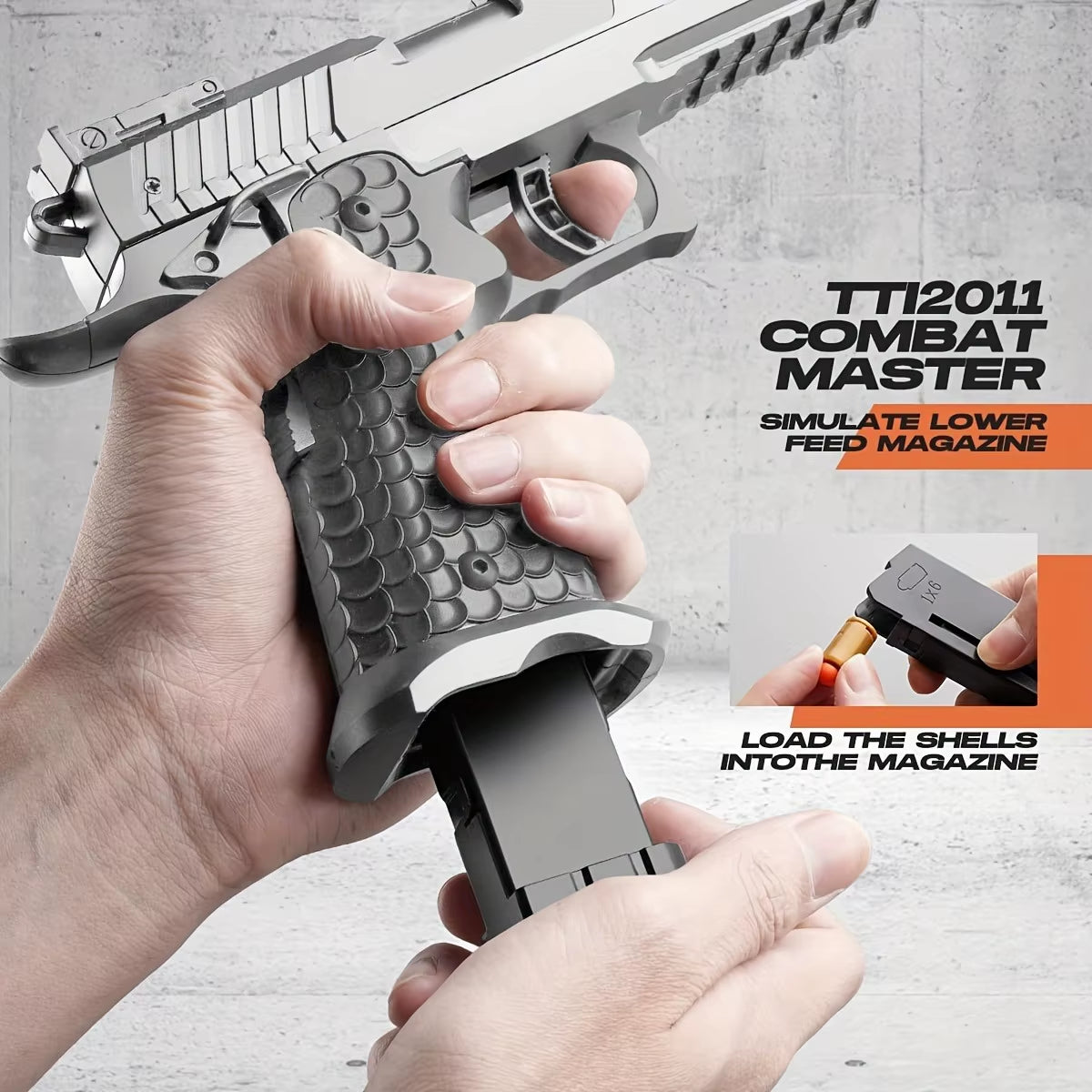 Soft Bullet Gun Toy (1Pc Gun + 8Pcs Shell + 20Pcs Bullet)Educational Model Pistol Shooting