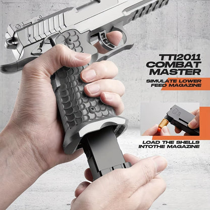 Soft Bullet Gun Toy (1Pc Gun + 8Pcs Shell + 20Pcs Bullet)Educational Model Pistol Shooting