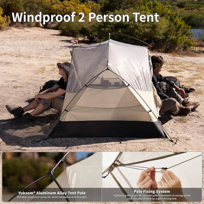 Naturehike Mongar PRO Ultralight Waterproof Tent for 1-3 Persons - 20D Nylon Camping and Backpacking Solution
