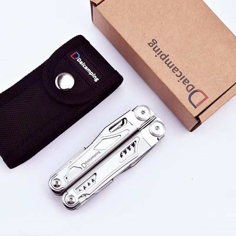 Daicamping DL1 Multifunctional Multi-Tool: Extra Cutter Scissors, Saw, Clamp, and Folding Knife