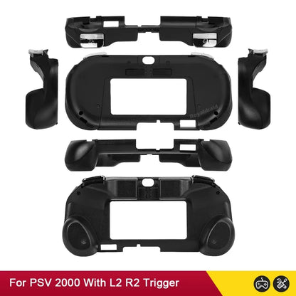 Gamepad Hand Grip Joystick Stand Shell Case Protect with L2 R2 Trigger Button for PS VITA 2000 PSV 2000 Slim + Front L2 R2 Kits