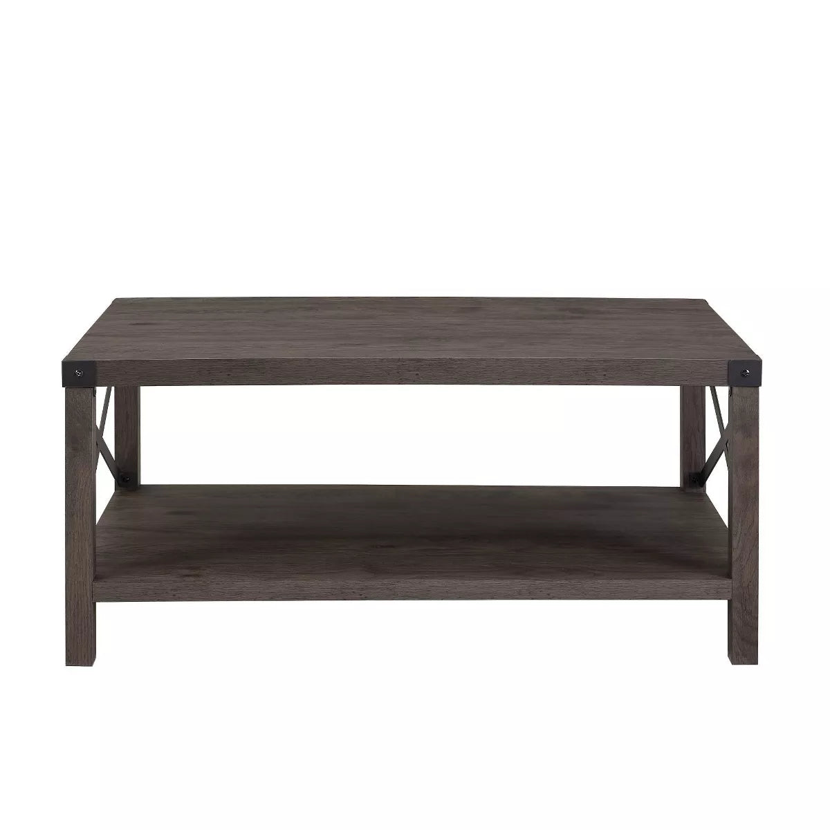 Sophie Rustic Industrial X Frame Coffee Table - Saracina Home