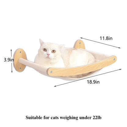 Wall-Mounted Cat Climbing Shelf with Four-Step Stairway and Sisal Scratching Post for Enhanced Pet Play and Comfort
