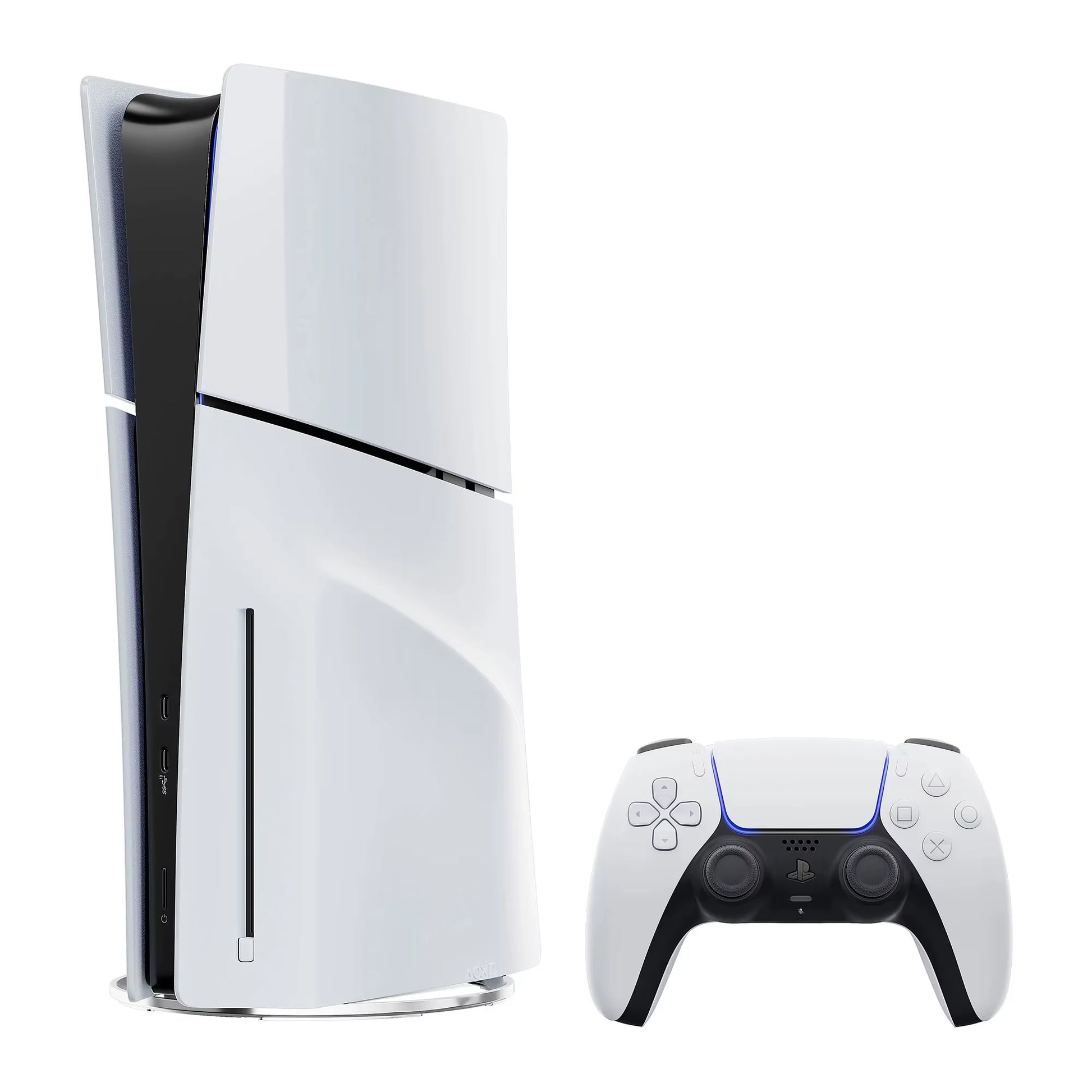 PS5 Slim Disc 2TB SSD Marvel'S Spider-Man 2 Bundle, Two Controllers White and Midnight Black Dualsense, Protective Case Included