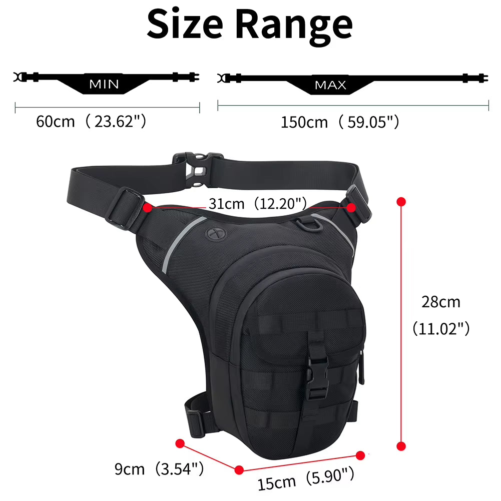 Waterproof Motorcycle Waist Bag Motorbike Riding Drop Leg Bag Men Outdoor Thigh Bag Breathable Moto Bag Large Capacity Chest Bag