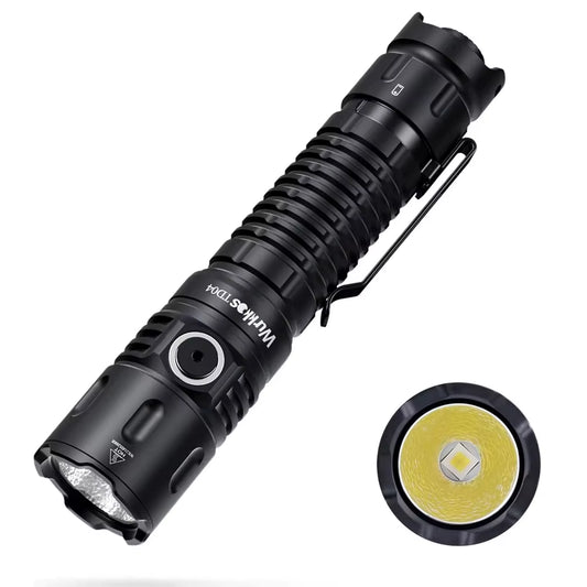TD04 21700 Rechargeable Two Mode Group Tactical XHP50D HI Flashlight USB-C 3000 Lm Torch IP68 Waterproof EDC Tail Switch
