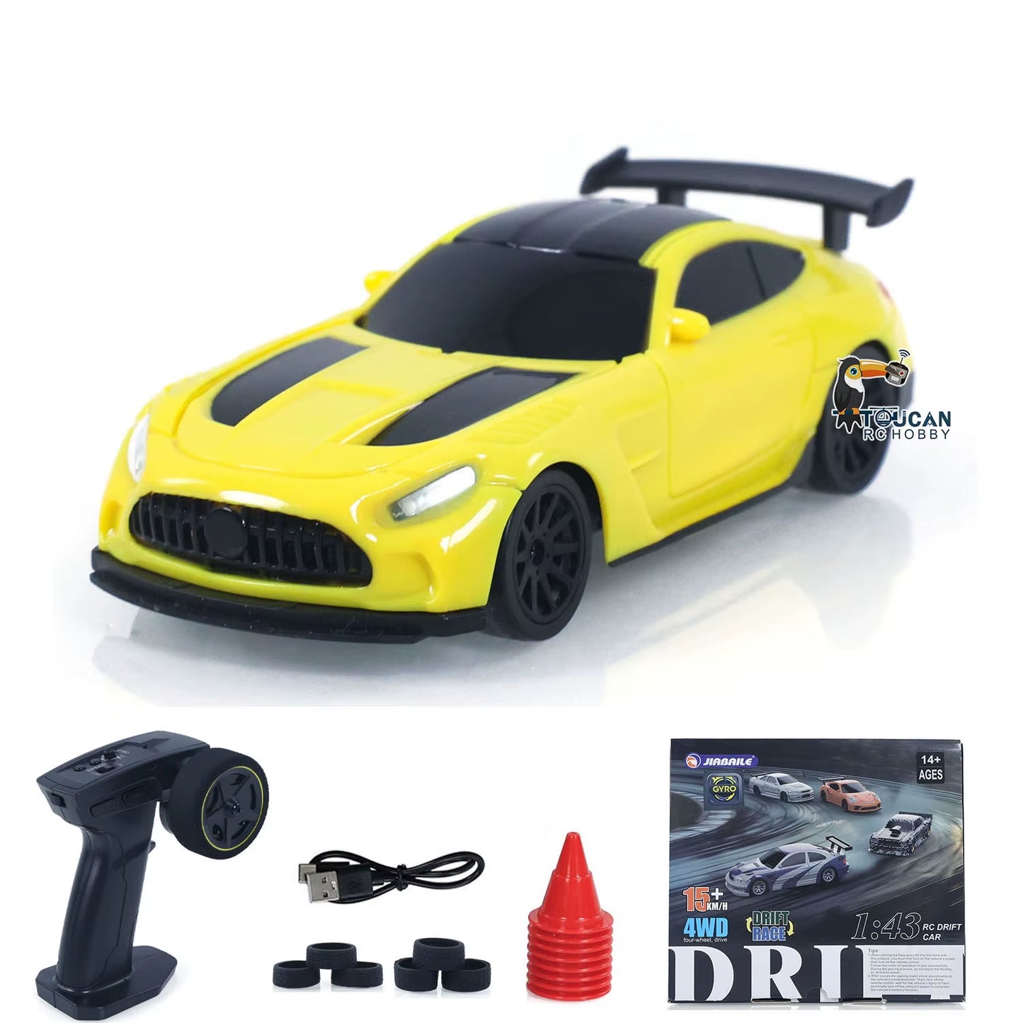US Stock RC Drift Car 1/43 RTR Race 4WD Gyro Four-Wheel Drive Radio Control High Speed Model 2.4G Racing Drifting Cars Toy Model