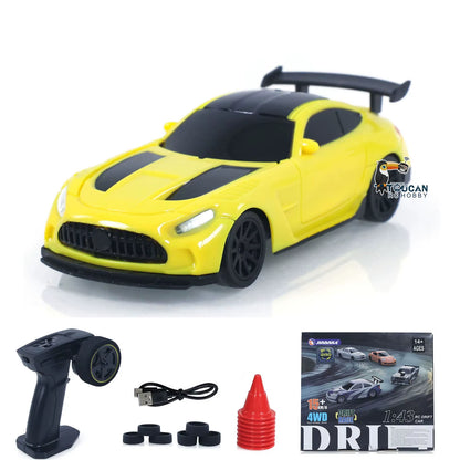 US Stock RC Drift Car 1/43 RTR Race 4WD Gyro Four-Wheel Drive Radio Control High Speed Model 2.4G Racing Drifting Cars Toy Model
