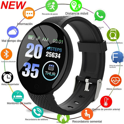 D18 Smart Watch for Ios Android Men Waterproof Smartwatch Women Sleep Monitor Message Fitness Tracker Bracelet Sport Watches SMS