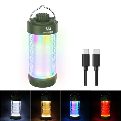 CL01 Camping Lantern 550LM Rechargeable LED Flashlight Waterproof EDC Work Light RGB Torch Power Bank Mini Magnetic Lamp