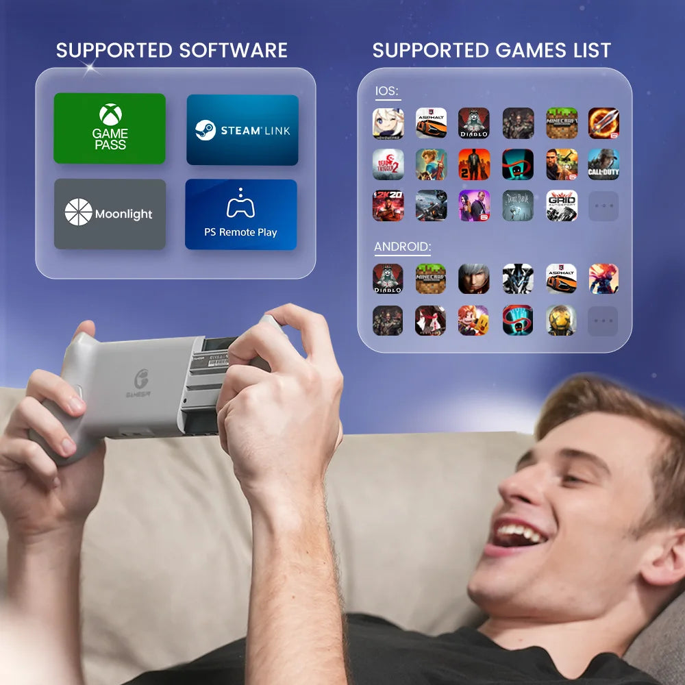Gamesir G8 Galileo Cellphone Gamepad Game Controller with Hall Effect Joystick for Iphone 15 Android Mobile Phone Cloud Gaming