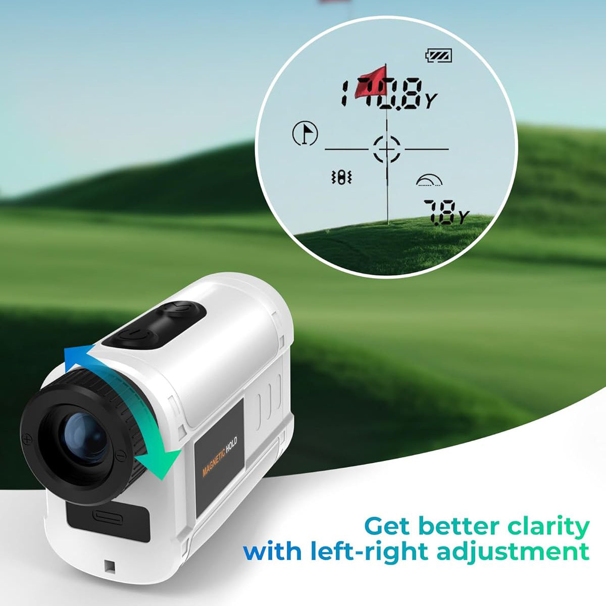  Golf Rangefinder 6X Zoom Magnification 1312 Yards Slope Compensation Color Display Flagpole Lock Rechargeable Waterproof Golf Accessories