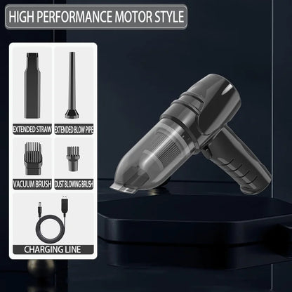 Wireless High-Power Dual-Use Car and Home Vacuum Cleaner - Multi-Functional Handheld Device with Strong Suction
