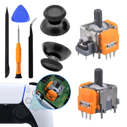 Replacement Hall Effect 3D Analog Joystick for Playstation 5 Dualsense PS5 Controller Thumbstick Repair Parts Kit