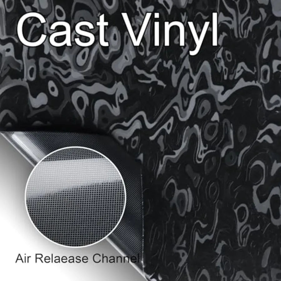 Forged Carbon Fiber Vinyl Wrap - 3D Cosmic Ghost Texture Auto Decal Film for Vehicle Customization