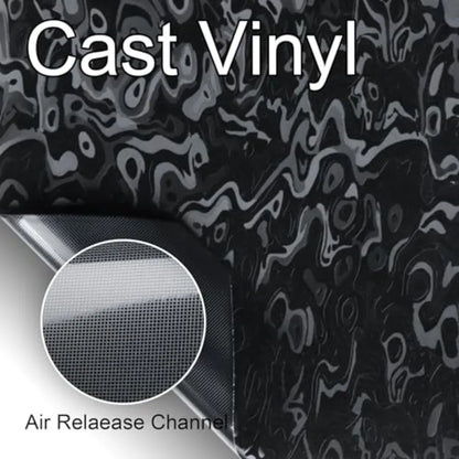 Forged Carbon Fiber Vinyl Wrap - 3D Cosmic Ghost Texture Auto Decal Film for Vehicle Customization