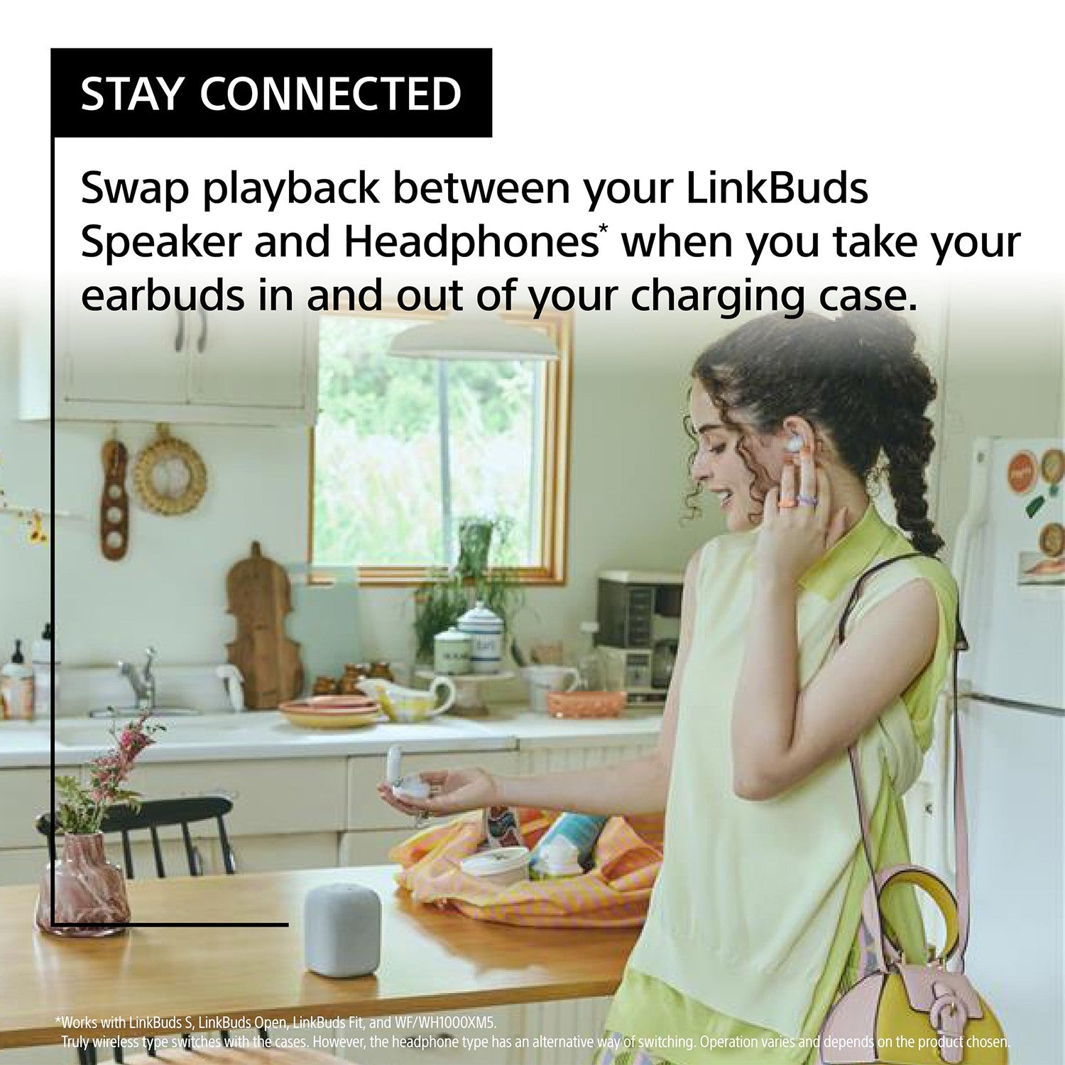 Sony Linkbuds Portable Wireless Speaker | Light Gray