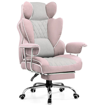 Ergonomic Big and Tall Gaming Chair with Pocket Spring Lumbar Support and Footrest