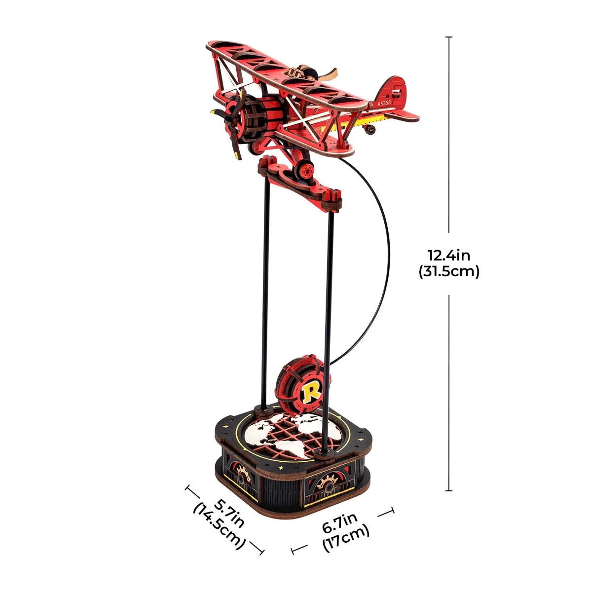 Robotime Gravity Swing Model Building Kit - 3D Wooden Puzzle Set for Sky Captain and Ocean Fisher - Ideal Gifts for Adults and Teens