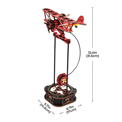 Robotime Gravity Swing Model Building Kit - 3D Wooden Puzzle Set for Sky Captain and Ocean Fisher - Ideal Gifts for Adults and Teens