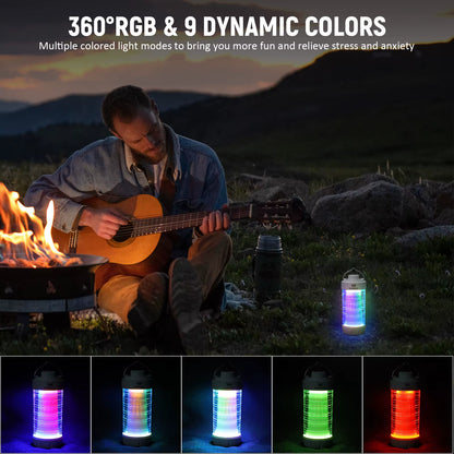 CL01 Camping Lantern 550LM Rechargeable LED Flashlight Waterproof EDC Work Light RGB Torch Power Bank Mini Magnetic Lamp