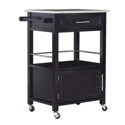 Mitchell Kitchen Cart Granite Top - Linon