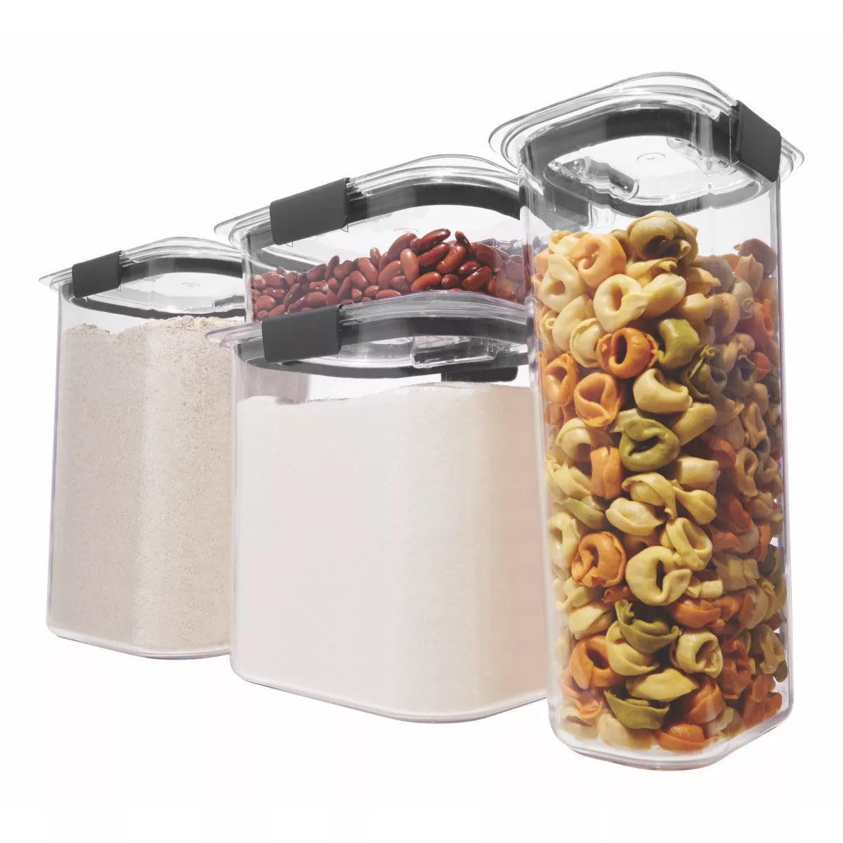 8-Piece BPA-Free Clear Pantry Food Storage Container Set, Dishwasher and Freezer Safe, Includes 4 Containers with Lids