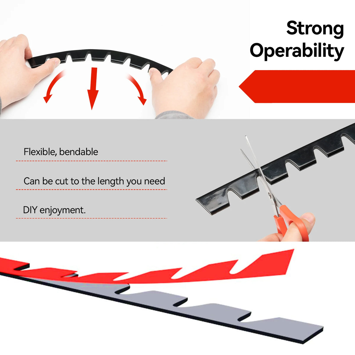 8-Piece Universal Car Front Bumper Guard and Chassis Protection Kit with Pre-Attached Anti-Scratch and Anti-Skid Features